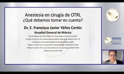 ¿Anestesia en cirugía de OTRL que debemos tomar en cuenta?