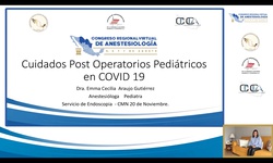 Módulo III: Pediatría - Cuidados postoperatorios en pacientes pediátricos COVID